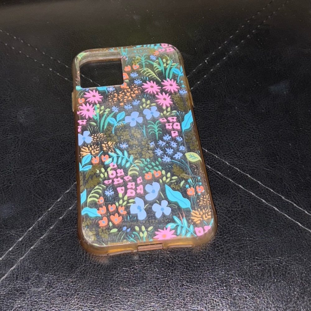 Rifle Paper Co Blue and Pink Floral Phone Case with Protective Bumper